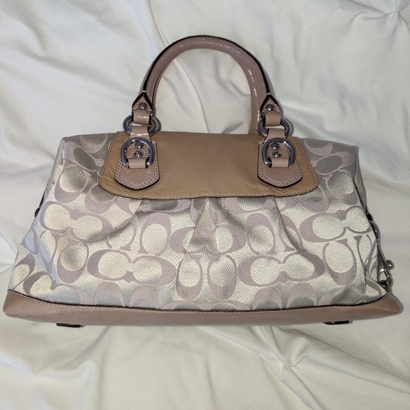 Coach Ashley Signature Sateen Satchel Bag - Picture 2 of 16